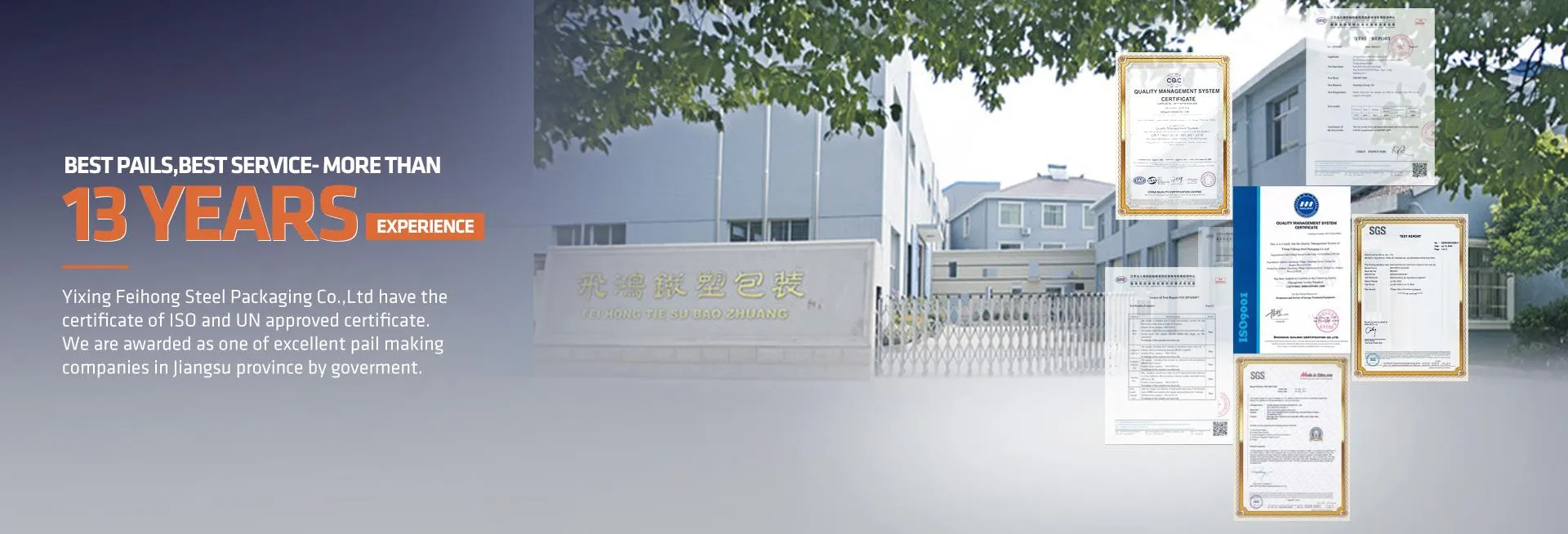 Feihong Steel Packaging with over 13 years developing in pail industrial.We can make 0.1-20L tin pails and 5-20L palstic pail to meet these clients.