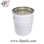 5 Cynhwysydd Dur Bwced Gallon Solid Metal Pails