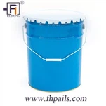 5 Pails Solid Dur Gallon Gyda Lid Curly Edege