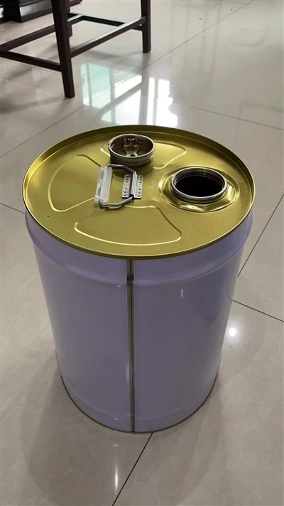 25L Bwced Pail Metel Pen Tyn Gyda Spout Ar gyfer Pecyn Gasoline
